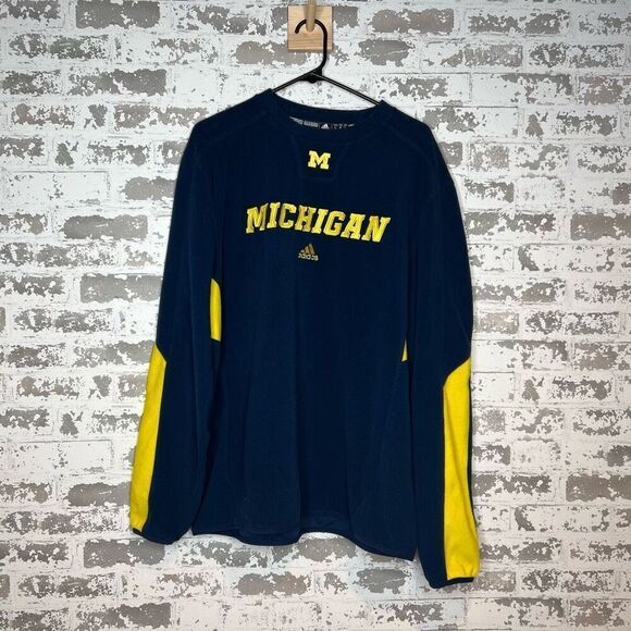 Adidas Michigan wolverines crewneck pullover - Picture 1 of 5
